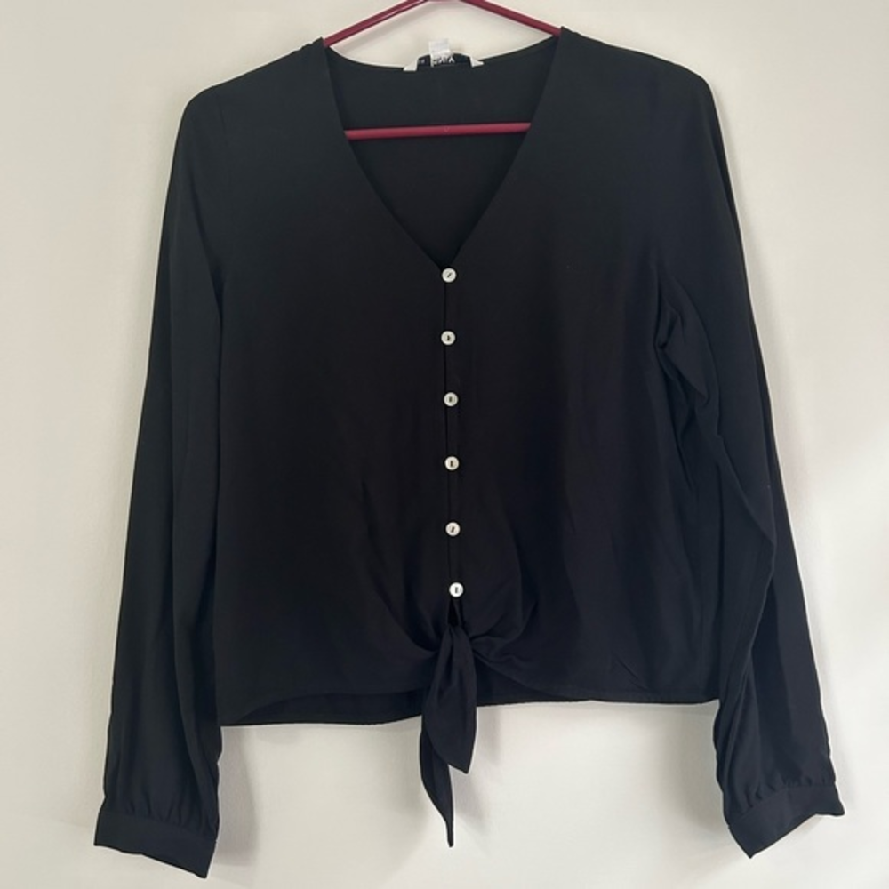 ONLY black button up dress shirt